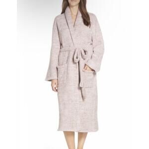 Barefoot Dreams Heathered Almond Plush Robe Shawl Collar Sleepwear Size 1/Small